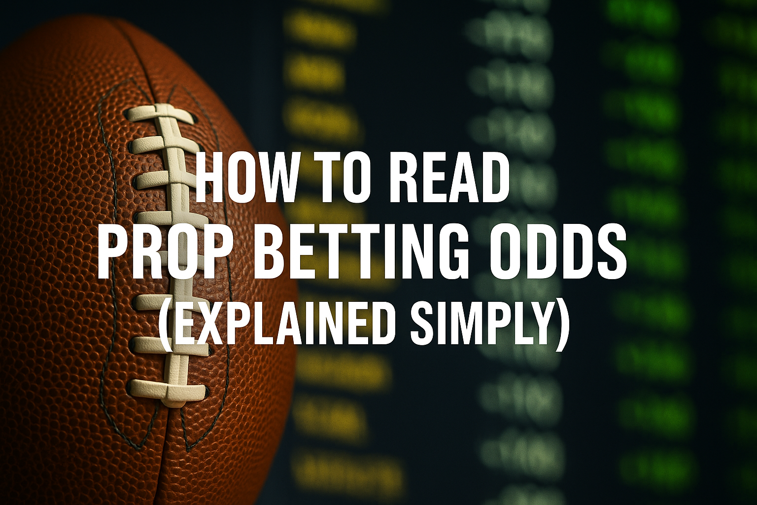 How to read prop betting odds
